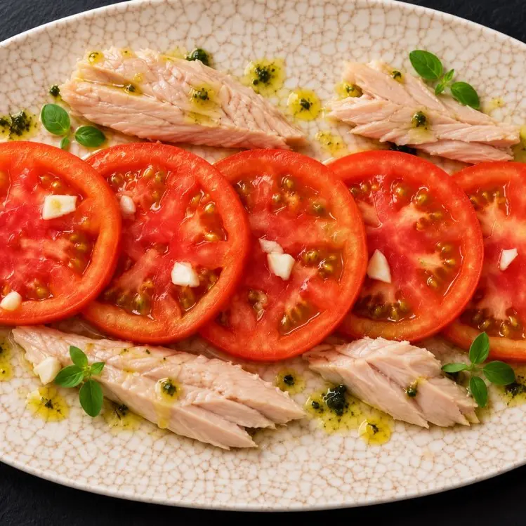 Tomate de nuestra huerta con ventresca