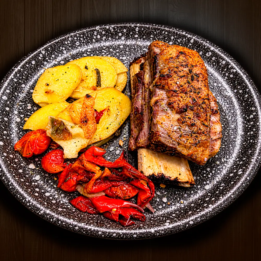 Plato de costilla de Angus