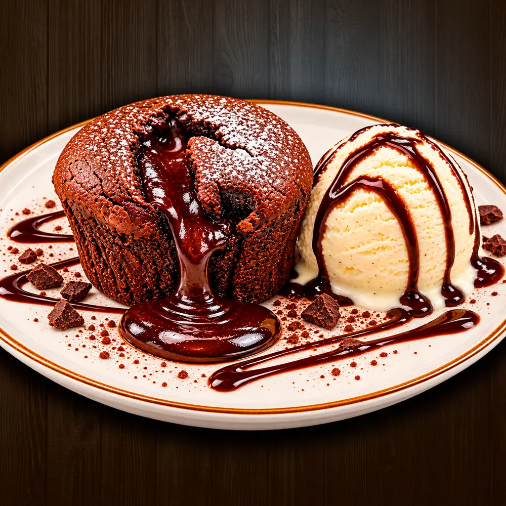 Coulant francés chocolate (sin gluten)