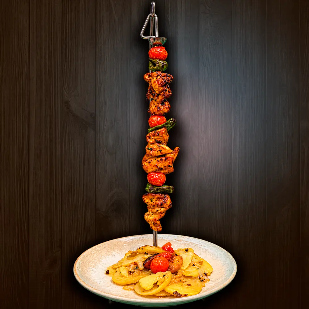 Espada de pollo marinado