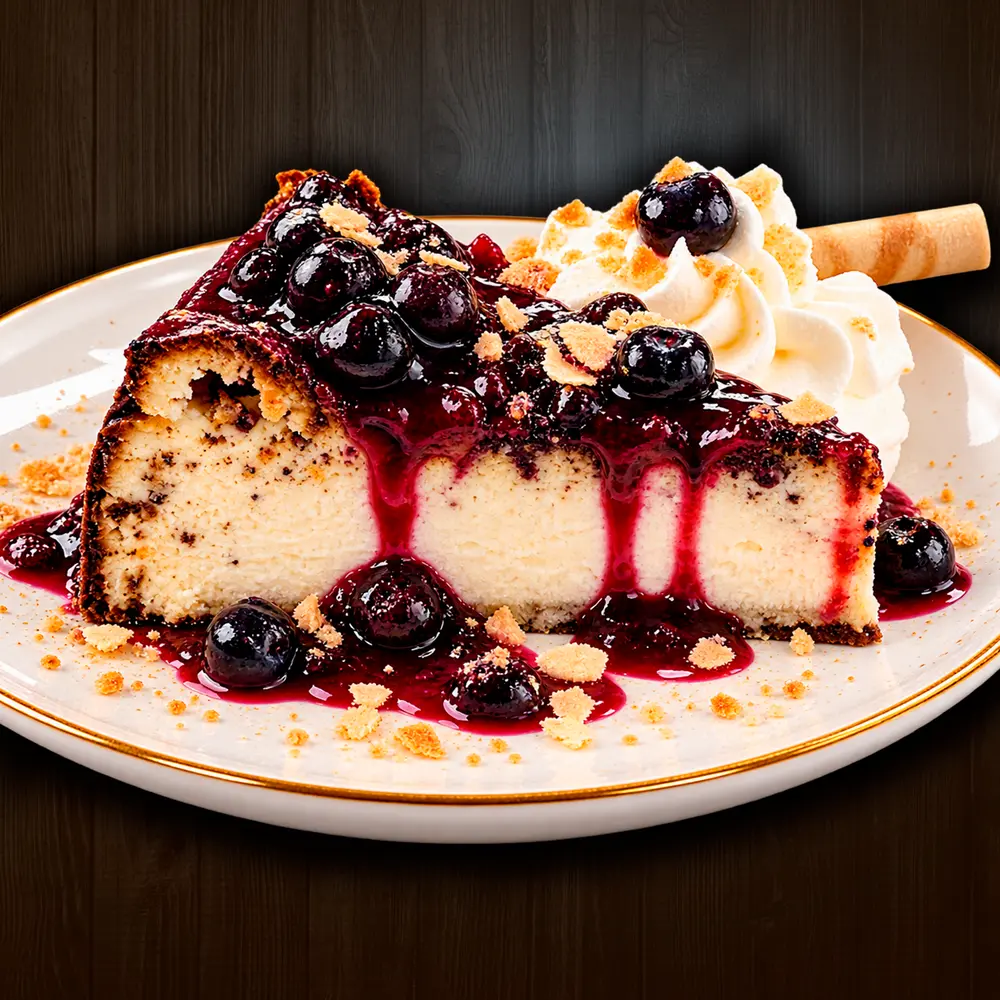 Tarta queso arándanos