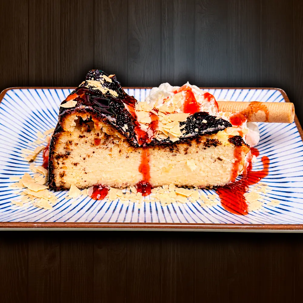Plato de tarta de queso